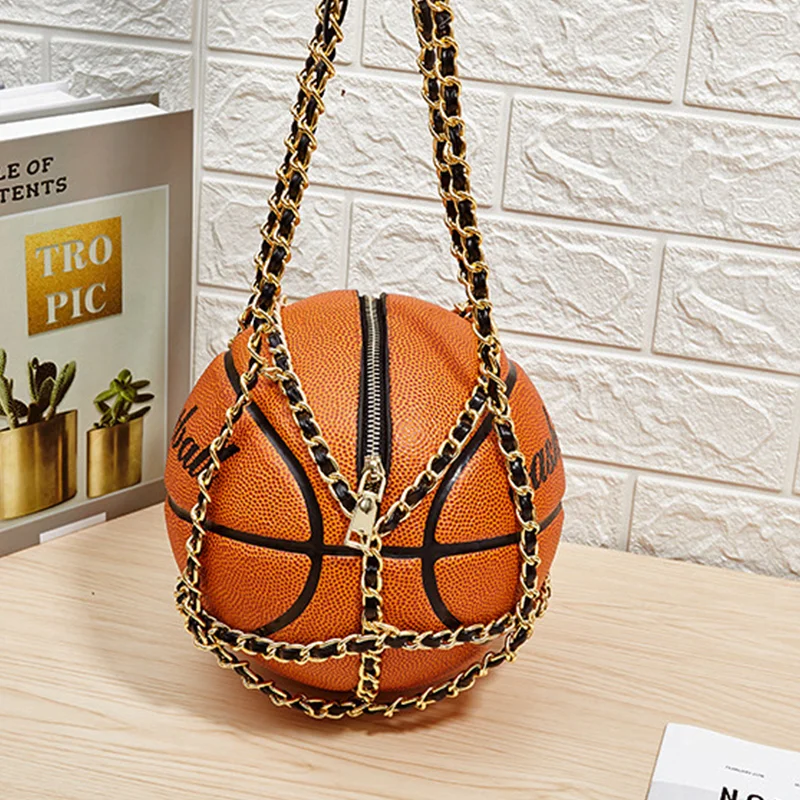 basketball shaped real basketball purse