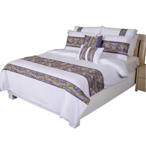 Luxury embroidery design bed comforter sets thick microfiber fabric comforter sets bedding luxury customization