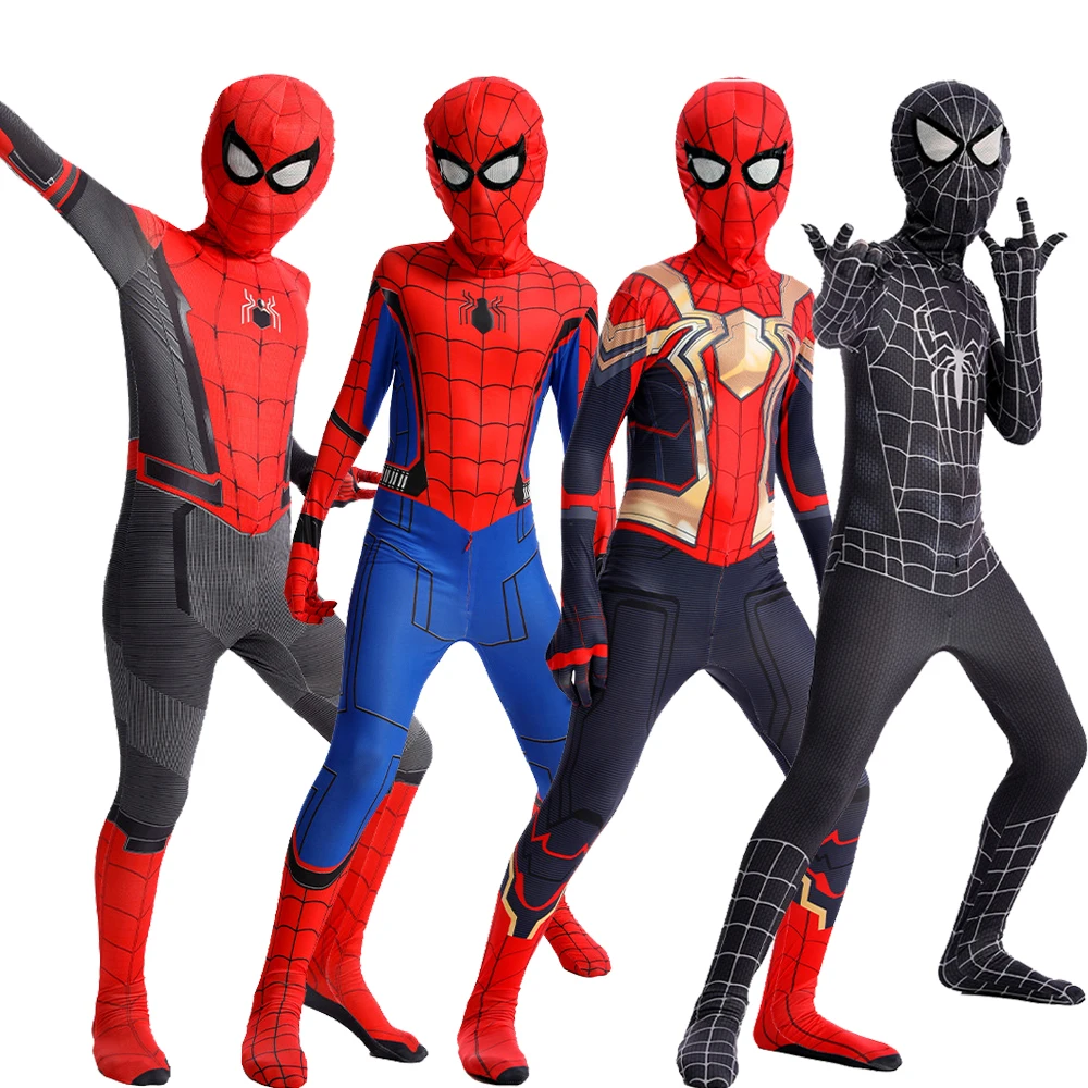 Wholesale Price Kids Adults Spiderman Cosplay Costume Zentai Superhero ...