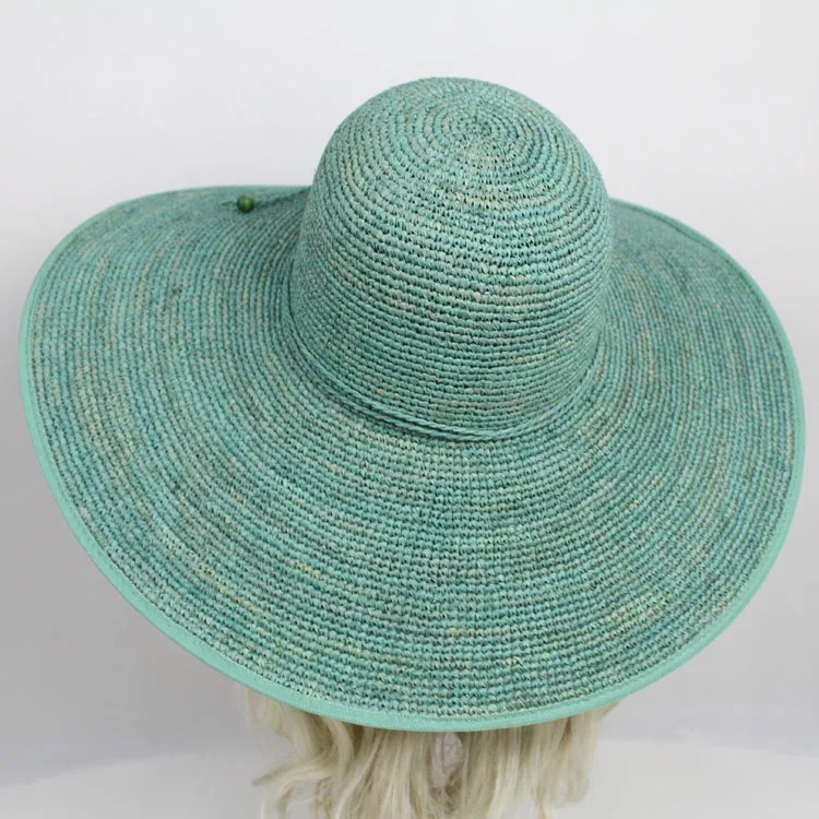 Новое поступление натуральная мадагаскарская соломенная шляпа из рафии церковные шляпы для женщин и девушек высокое