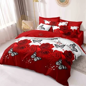 4pcs Wholesale Woven Microfiber Geometric Pattern Duvet Cover Set