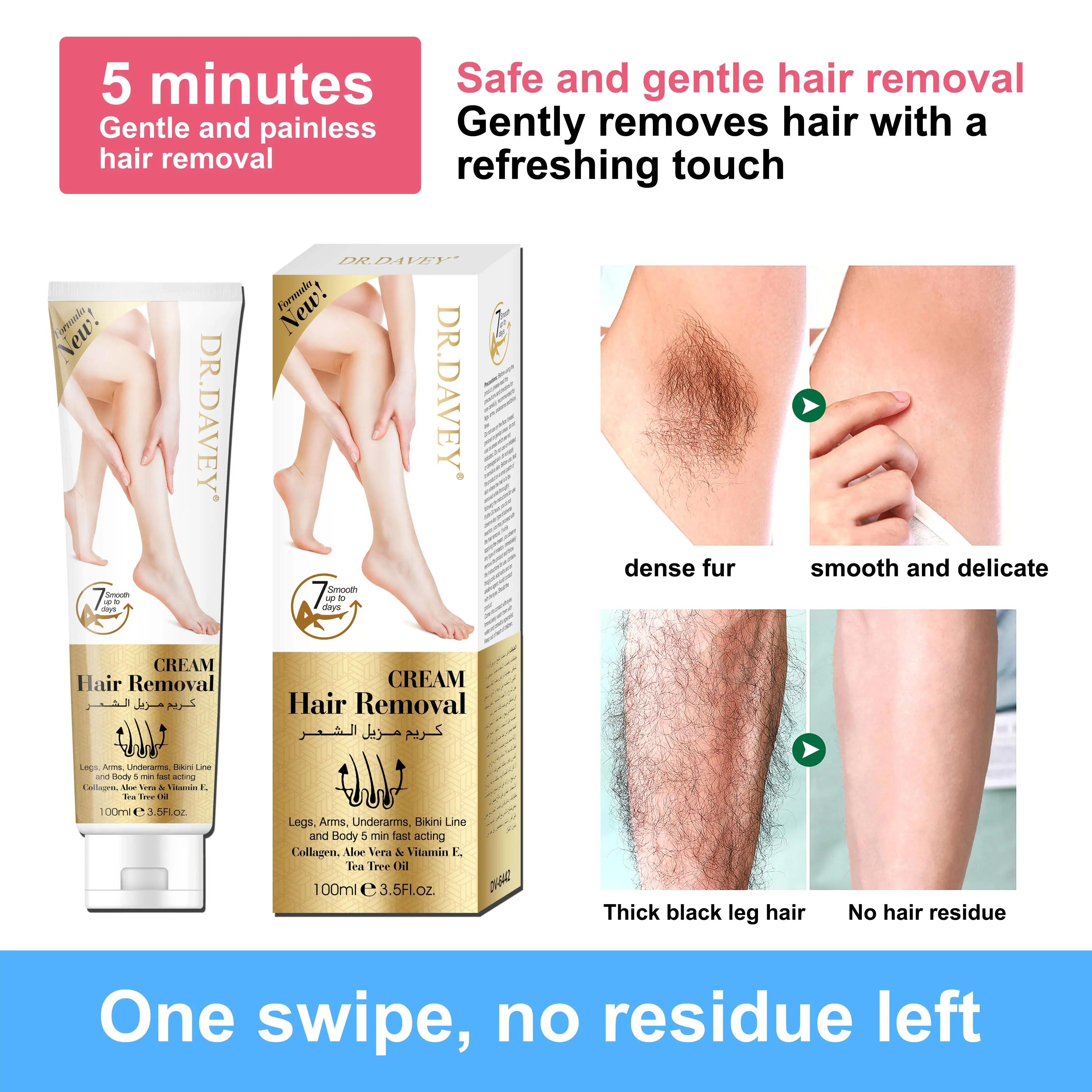 DR.DAVEY, горячая распродажа, безболезненная личная гигиена, несколько минут удаления волос, крем для мужчин и женщин, Белый OEM