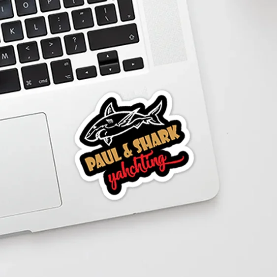 Custom Printing Sticker Uv-Proof Self-Adhesive Bottle Laptop Luggage Waterproof Logo Vinyl Die Cut Paul and Shark Stickers