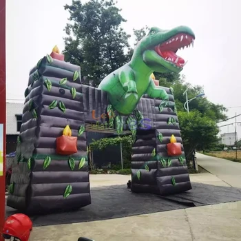 5m/16.4ft dragon theme inflatable arch green dragon outdoor giant inflatable arch inflatable dragon arch for advertising