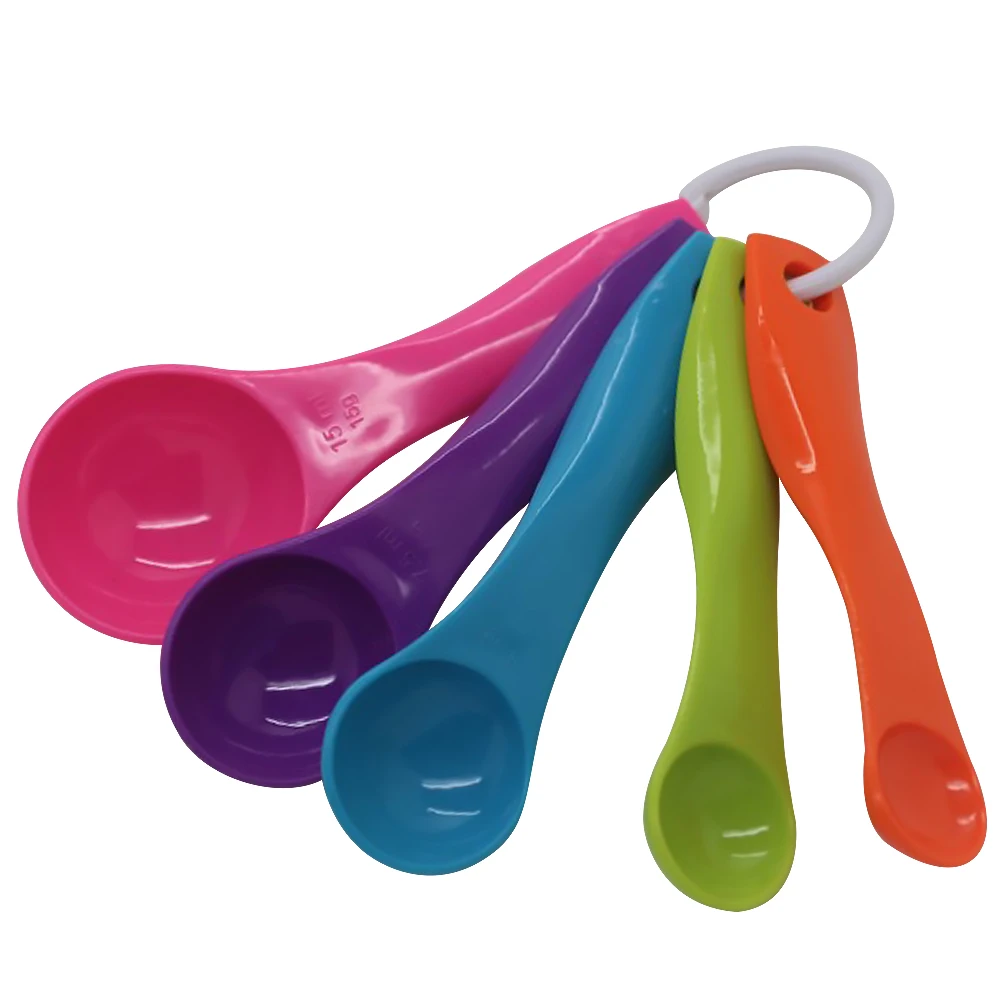 5pcs/ Set Kitchen Measuring Tools Plastic Colorful Measuring Cups And ...