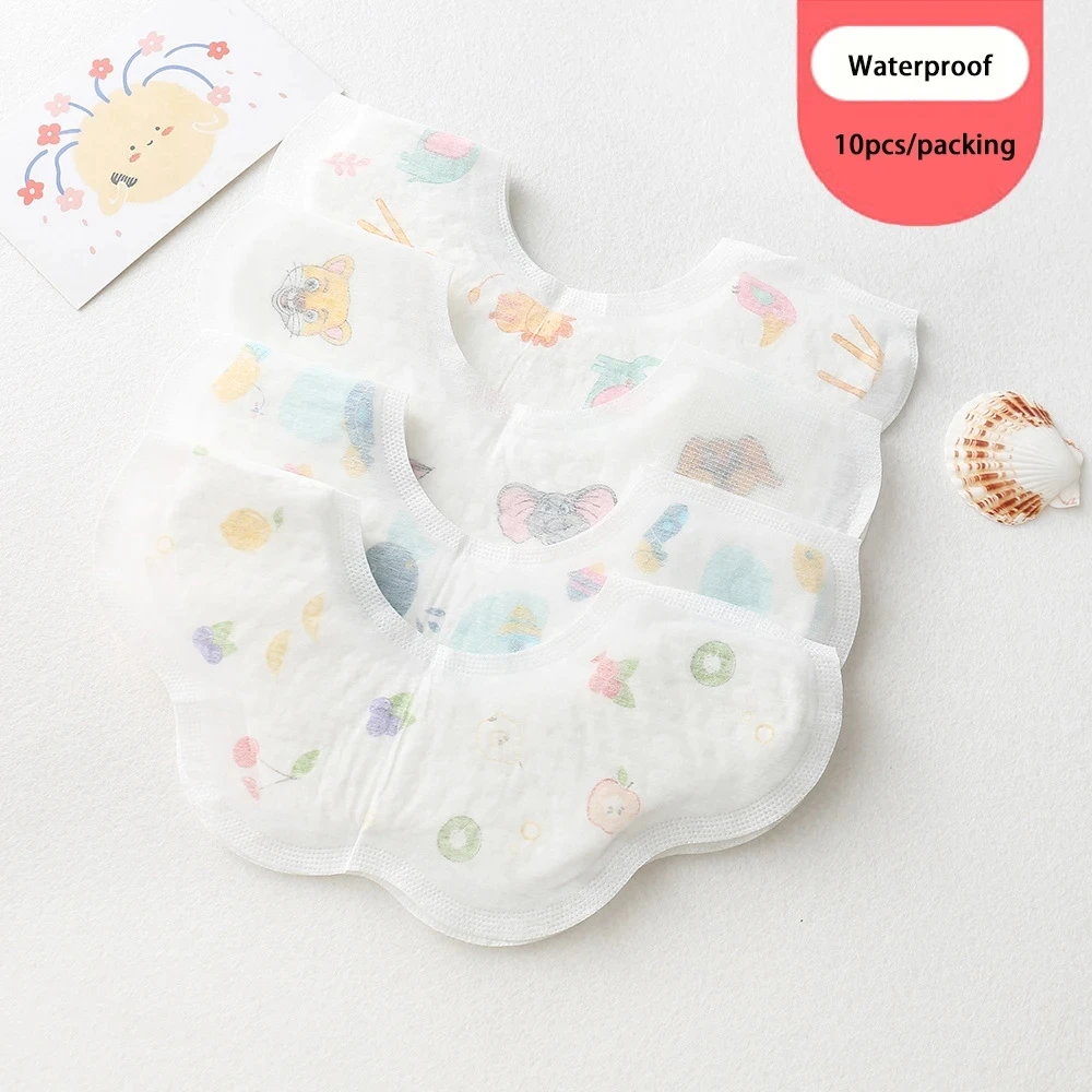 Baby and Infant Disposable Travel Bibs Soft Leakproof for Toddlers Babies feeding and traveling details