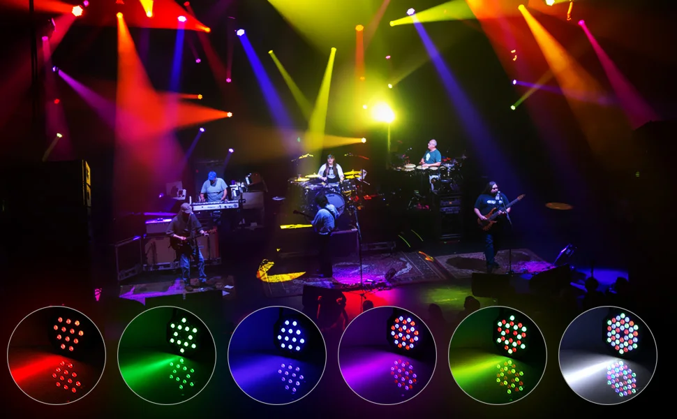 Сценическое светодиодное освещение, 36 светодиодов, RGB DJ LED Par освещение, дистанционное управление, активация звуком, автоматическое воспроизведение, сценическое освещение