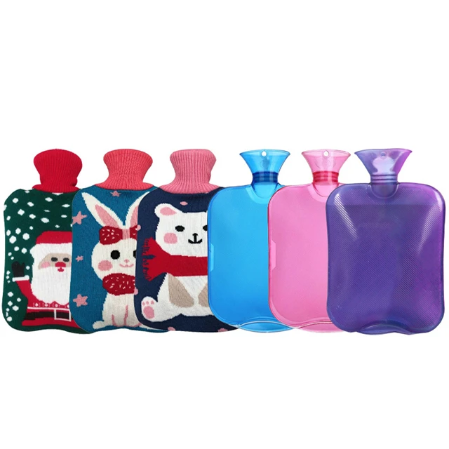 Custom Reusaber Pvc 2000ml Plush Animals Hot Water Bottle Cover Rubber