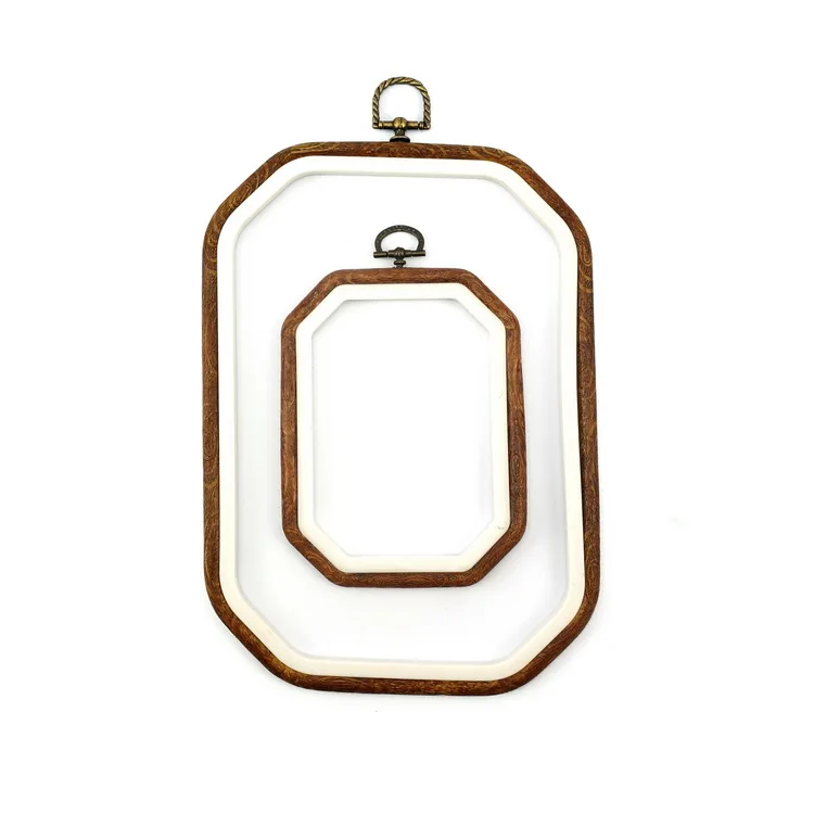 5 дюймов Премиум мини стежка пластиковые вышивка квадратные деревянные песочные часы обруч оправы с винтовым кольцом