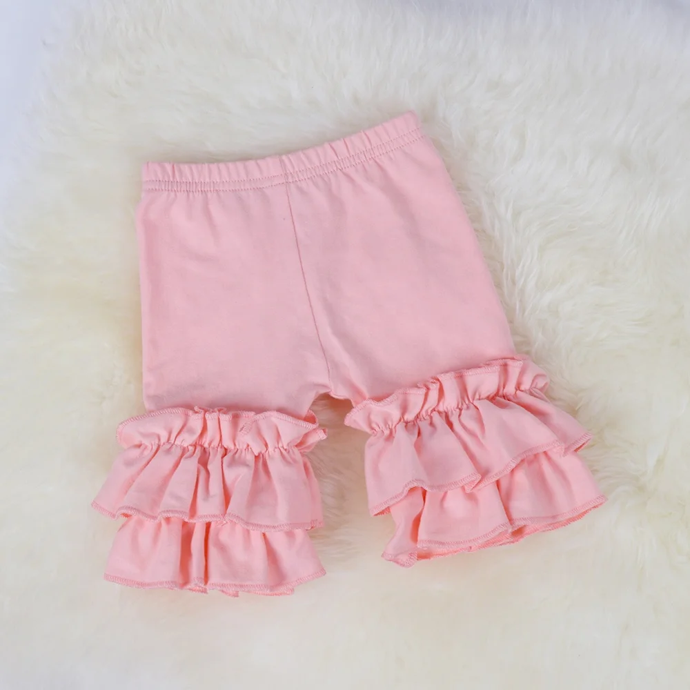 Для маленьких мальчиков и девочек, шорты с рюшами для малышей двухслойные укороченные штаны хлопковые шорты в стиле унисекс, детские спортивные Леггинсы От 1 до 4 лет детские штаны
