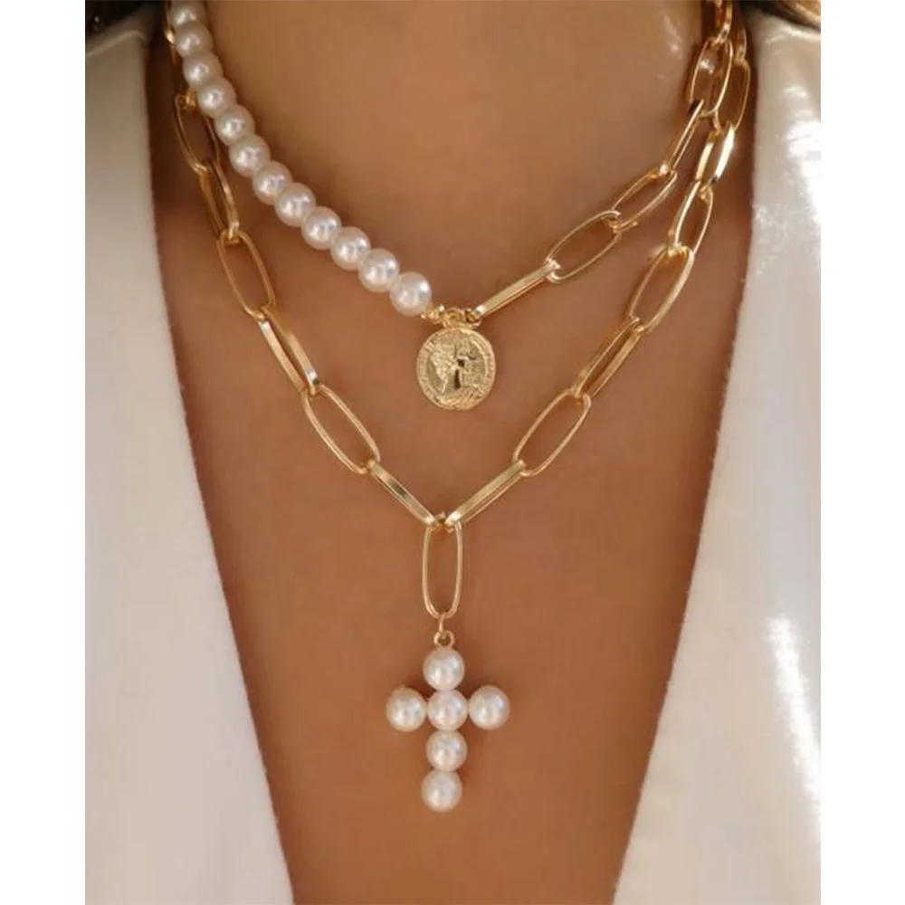 New Fashion Cross Necklace Lock Clasp 