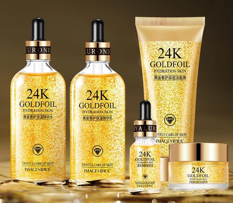 OEM ODM Private Label IMAGES 24k Gold Skin Whitening Anti-aging Skin Care Set