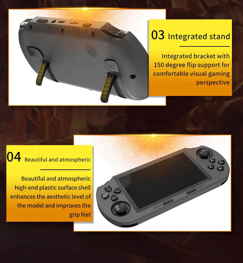 4.5 Inch IPS Screen Handheld Game Console with 20000 Games Retro Game Console Handheld for Kids