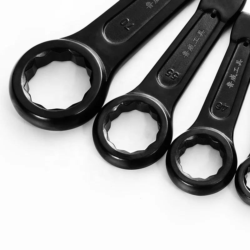 OEM Drop-Forged 24Mm to 125Mm Hammer Impact Box Single Open End Ring Slogging Wrench Spanner