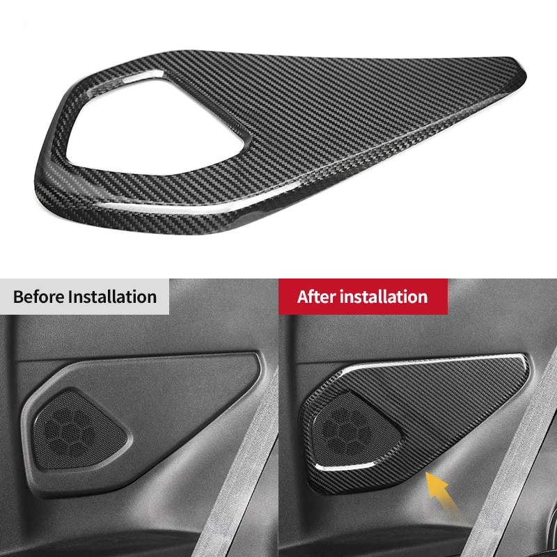 Shasha Carbon Fiber Real Rear Side Speaker Cover Interior Accessories Trim  for Subaru BRZ 2022 2023 2024