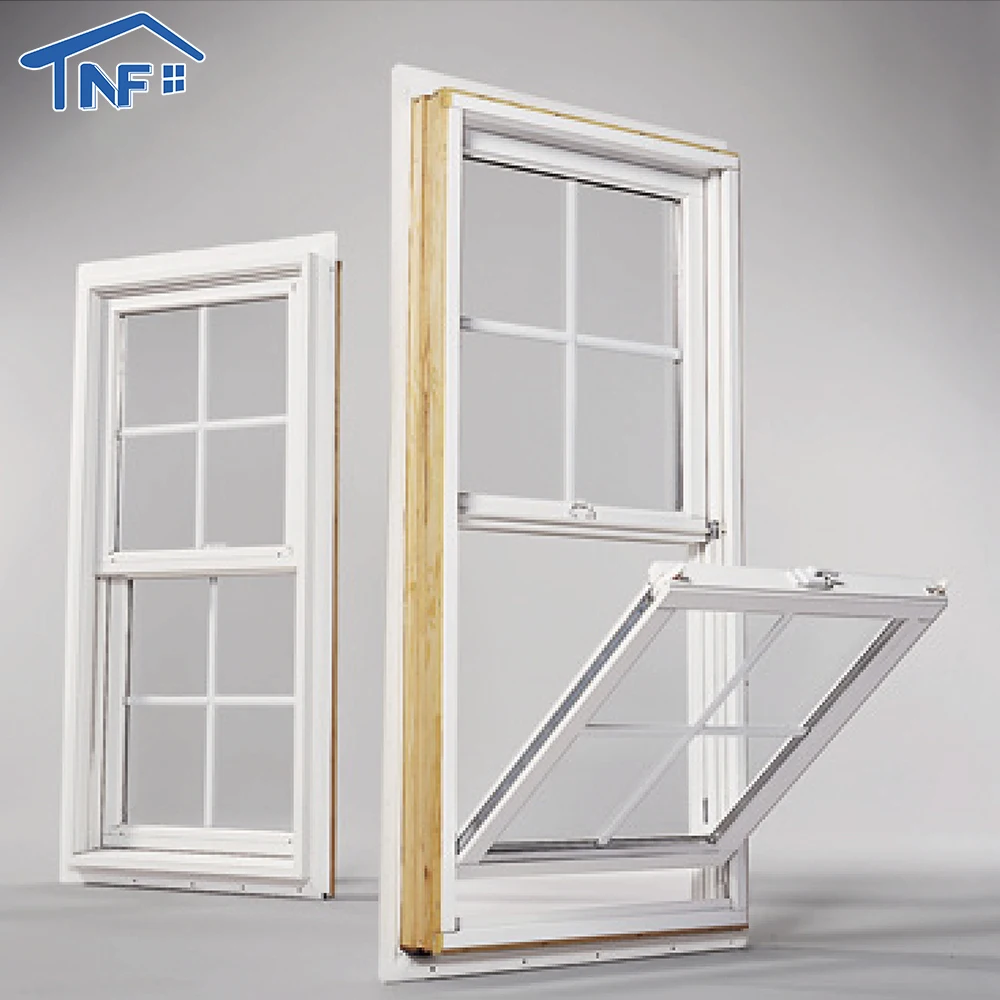 American NFRC Certification the Most Efficient Aluminum LowE Glass Hurricane Proof Single Hung Window Double Hung windows