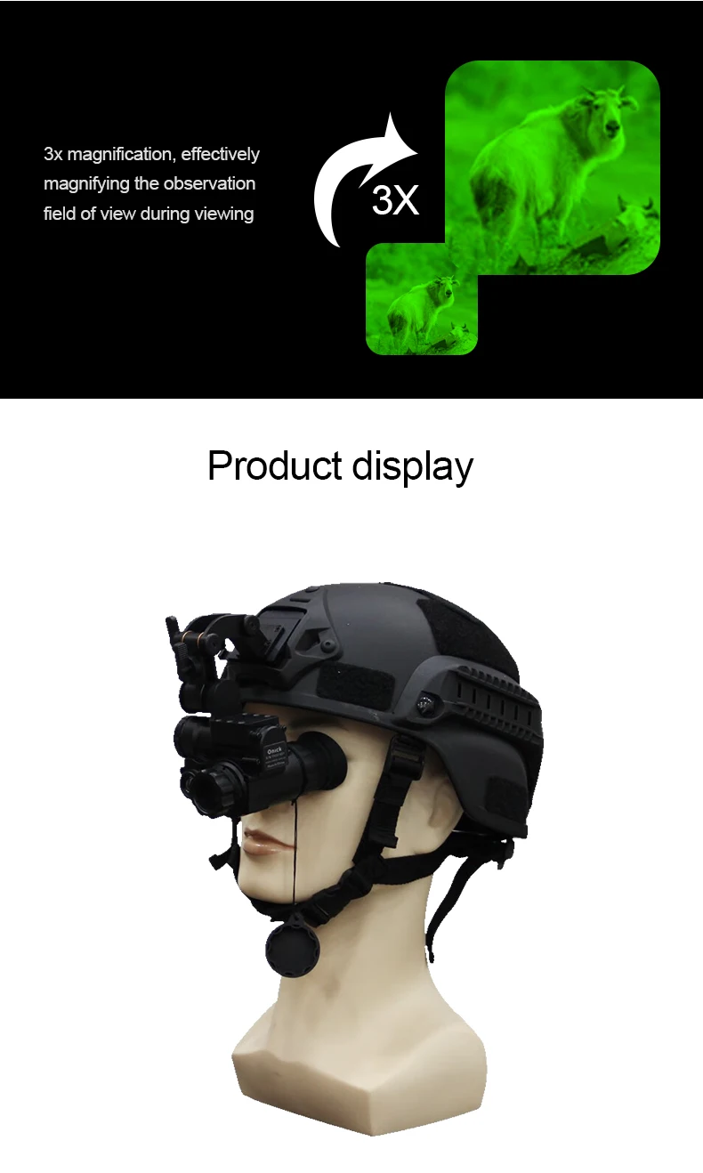 Night Vision Helmet Scope Monocular Nvg Gen 3 Waterproof Night Vision