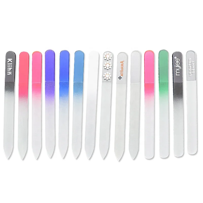 Factory hot selling permanent glass nail file with Eco-Friendly EVA pouch