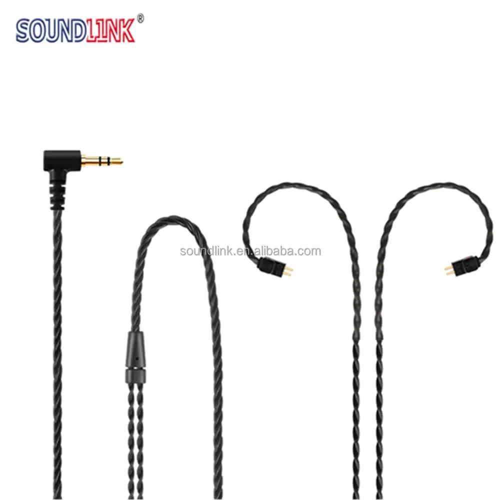 Câble Hi-Fi Type C Détachable 2 Broches Pour Écouteurs Intra-Auriculaires (IEM) - 4 Fils Tressés, 120cm - 2