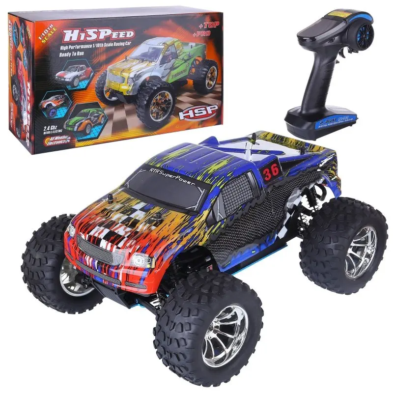 HSP 94188 1/10th Scale RTR Off-Road Gas Nitro Powered Touring RC Monster  Truck 4WD Car 80KM/H Vehiclt Outdoor