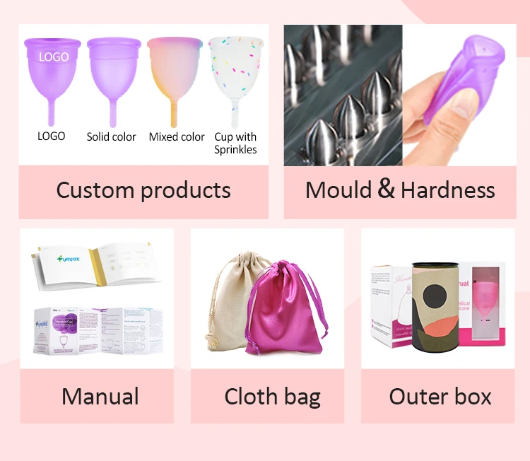 Furuize Menstrual Cup Silicone Easy Insertion Period Cups Foldable ...