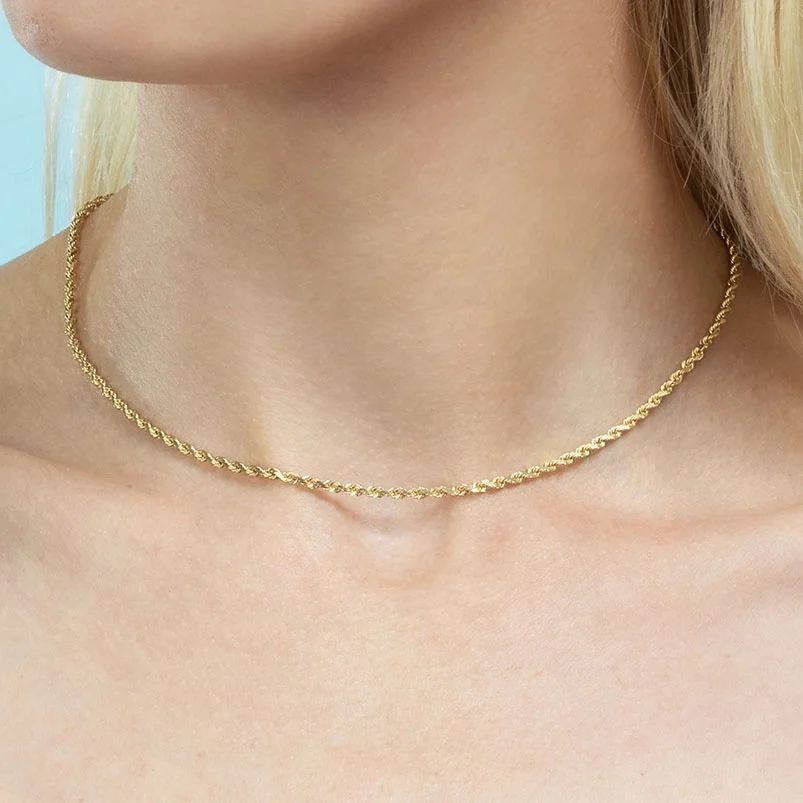 Gemnel 2022 New Design 925 Sterling Silver 18k Gold 3mm Twisted Rope Chain Bracelet Women