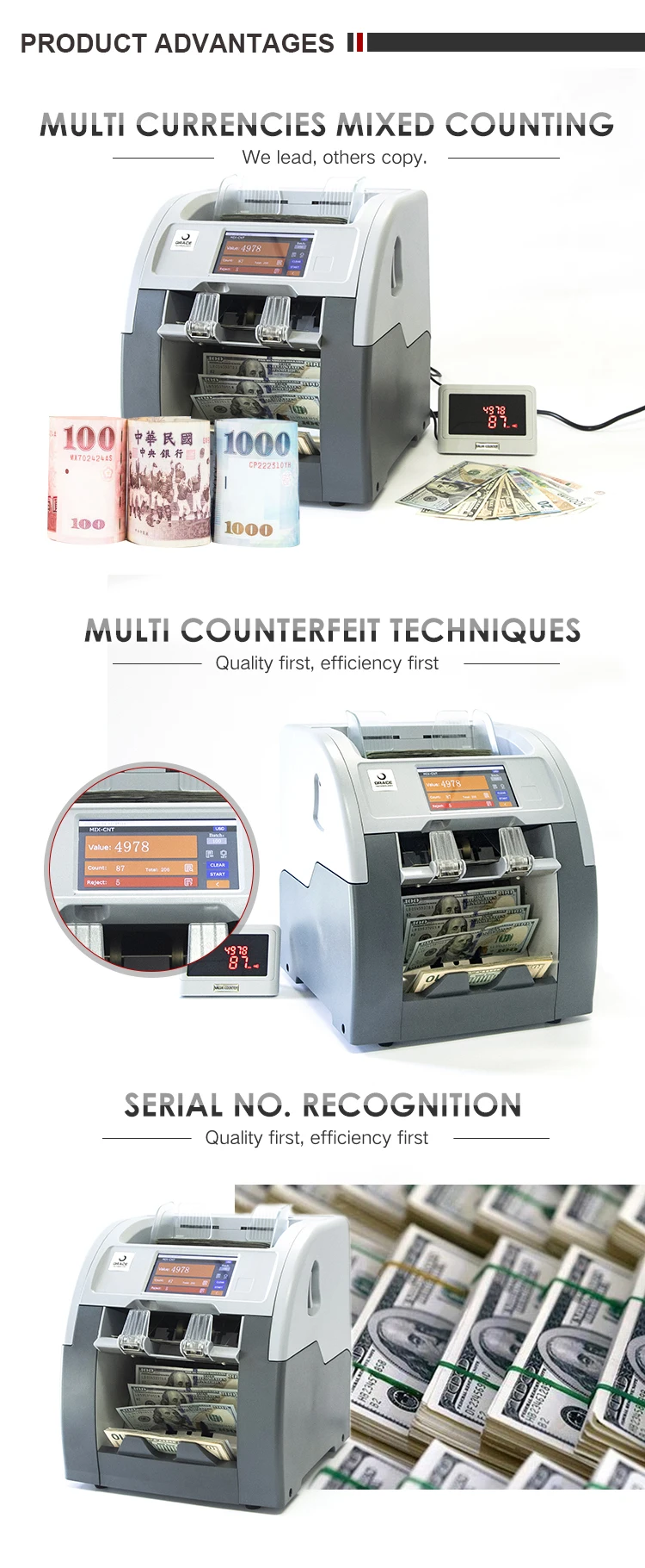 Bill Sorter Machine Money Counting Machine Bill Counter Two Pockets Money Note Sorting Machine