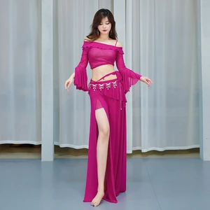 Belly Dancing Costumes Top & Skirt Women Stage Performance Belly Dance Suit Practice Costume Performance Wear