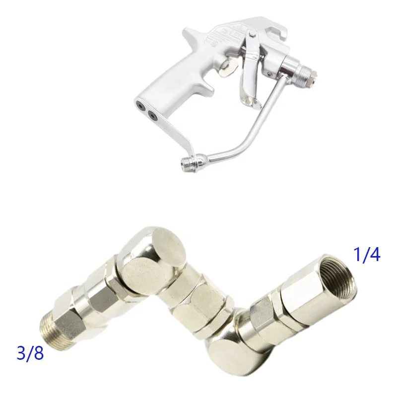 thumbnail image 2 of 1/4" Z-Type Swivel Joint For Paint Sprayers – 360° Rotation, 6500 PSI Stainless Steel, Fits Airless Spray Guns & Tip Extensions 2 of 11