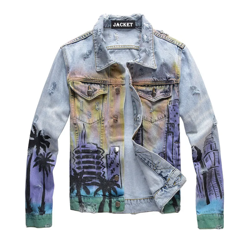 Graffiti Denim Jeans Jacket 
