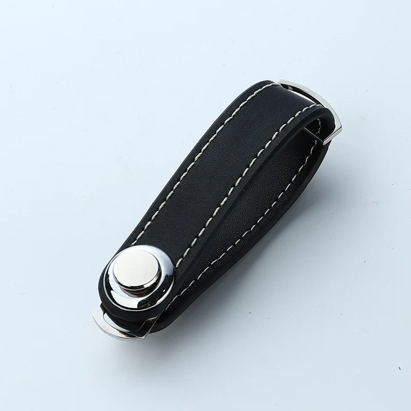 Multifunction Leather Key Organizer Holder With Smart Carabiner_voghion.com