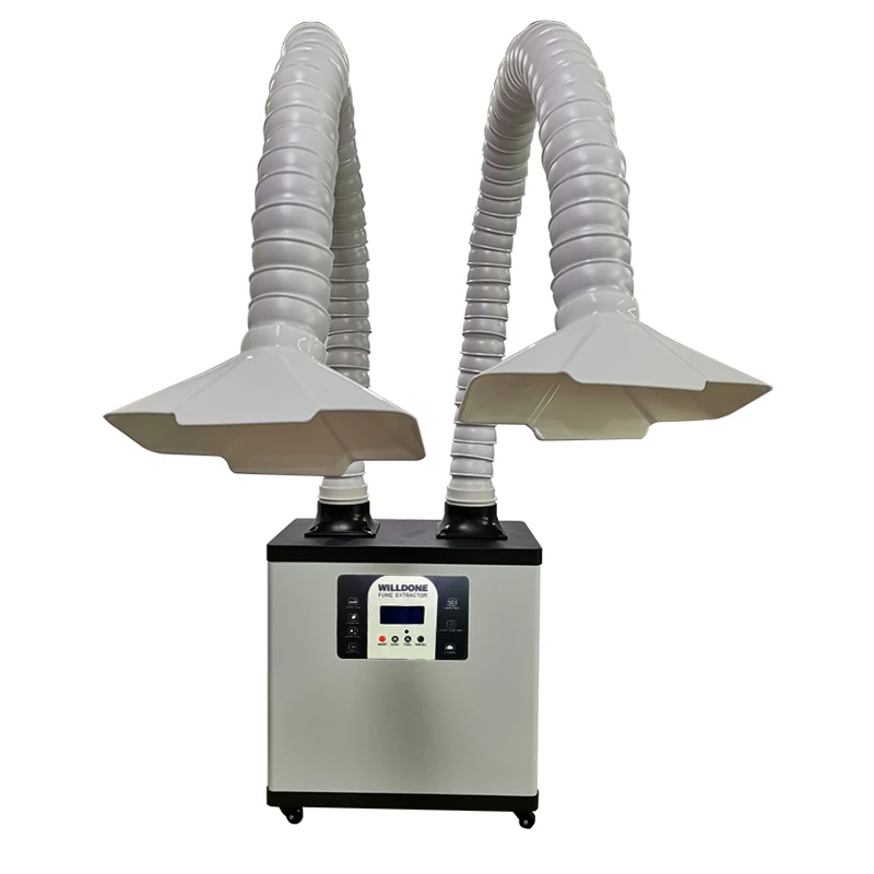 C200Y Portable High Power Dual Arms Soldering Welding Smoke Extractor Beauty Salon Fume Extractor