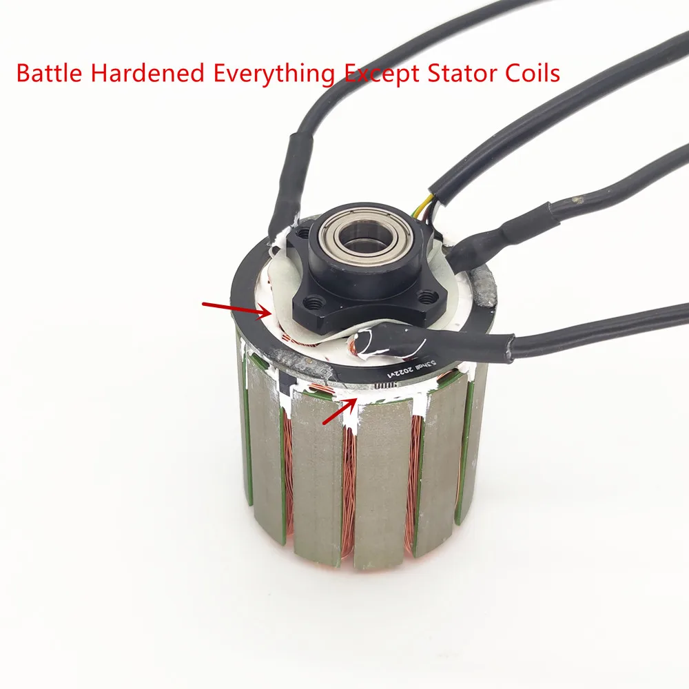 High Efficiency ESK8 Motors - Curved N45uh Magnet Cooling