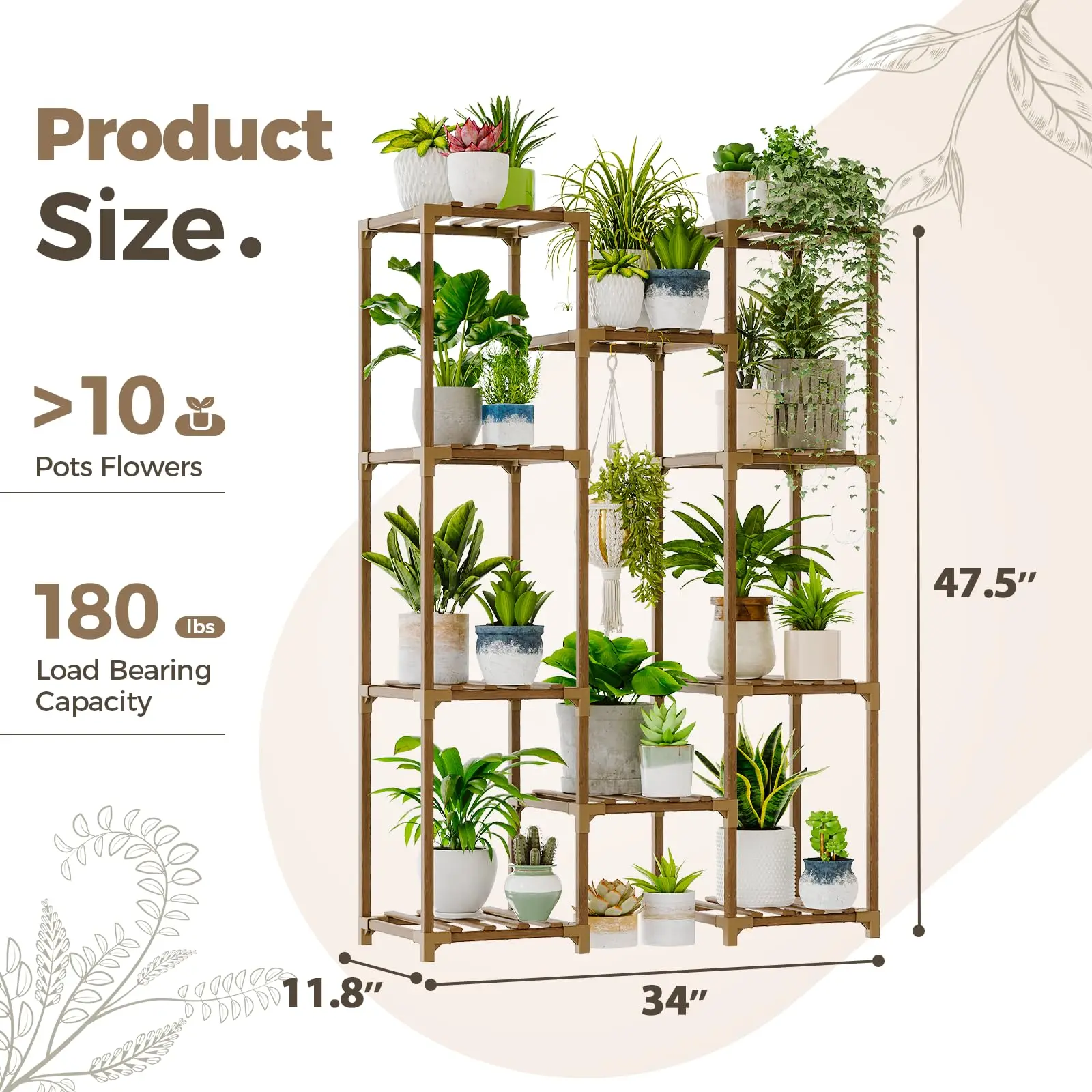 product indoor outdoor plant racks various flower pots wooden flower racks large flower shelf living room garden decoration-9