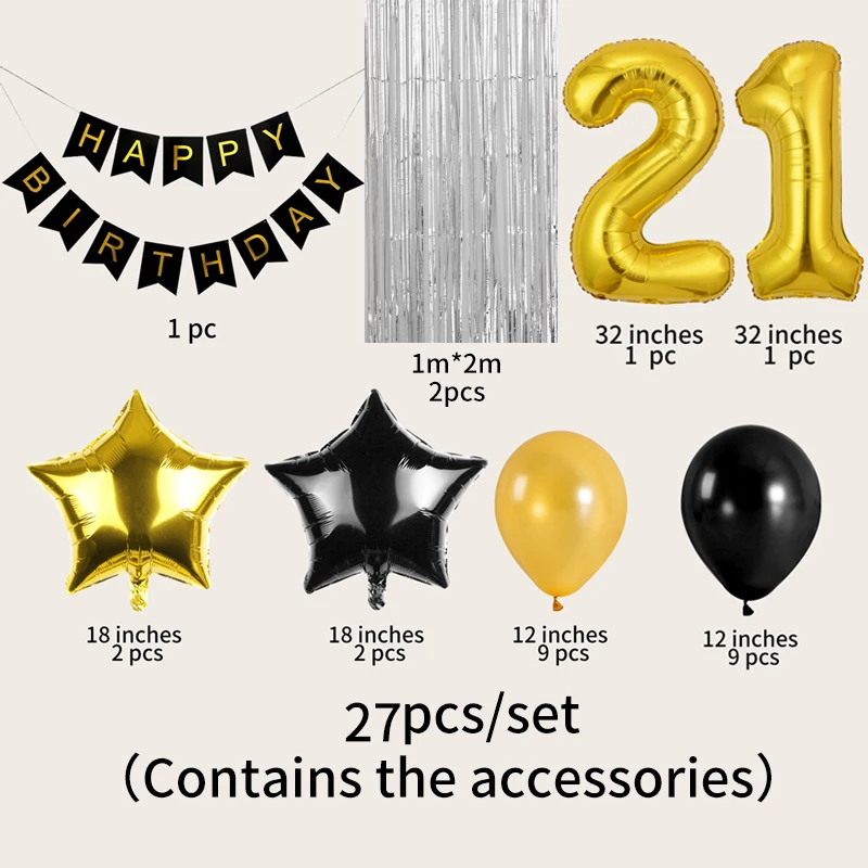 Source 21 year old happy birthday party 18 inch star shape foil