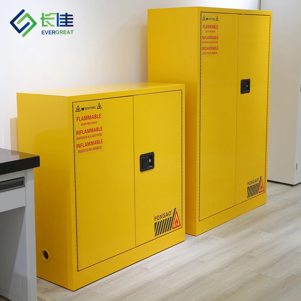 Lab furniture Industry Full steel Chemical Storage Yellow Blue CE Safety Flammable Cabinet