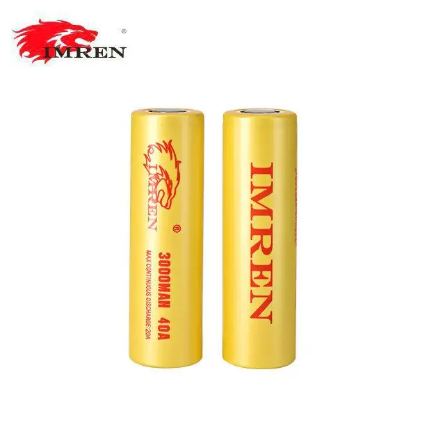 IMREN 18650 battery 3000mah 40a 18650 flat top batteries