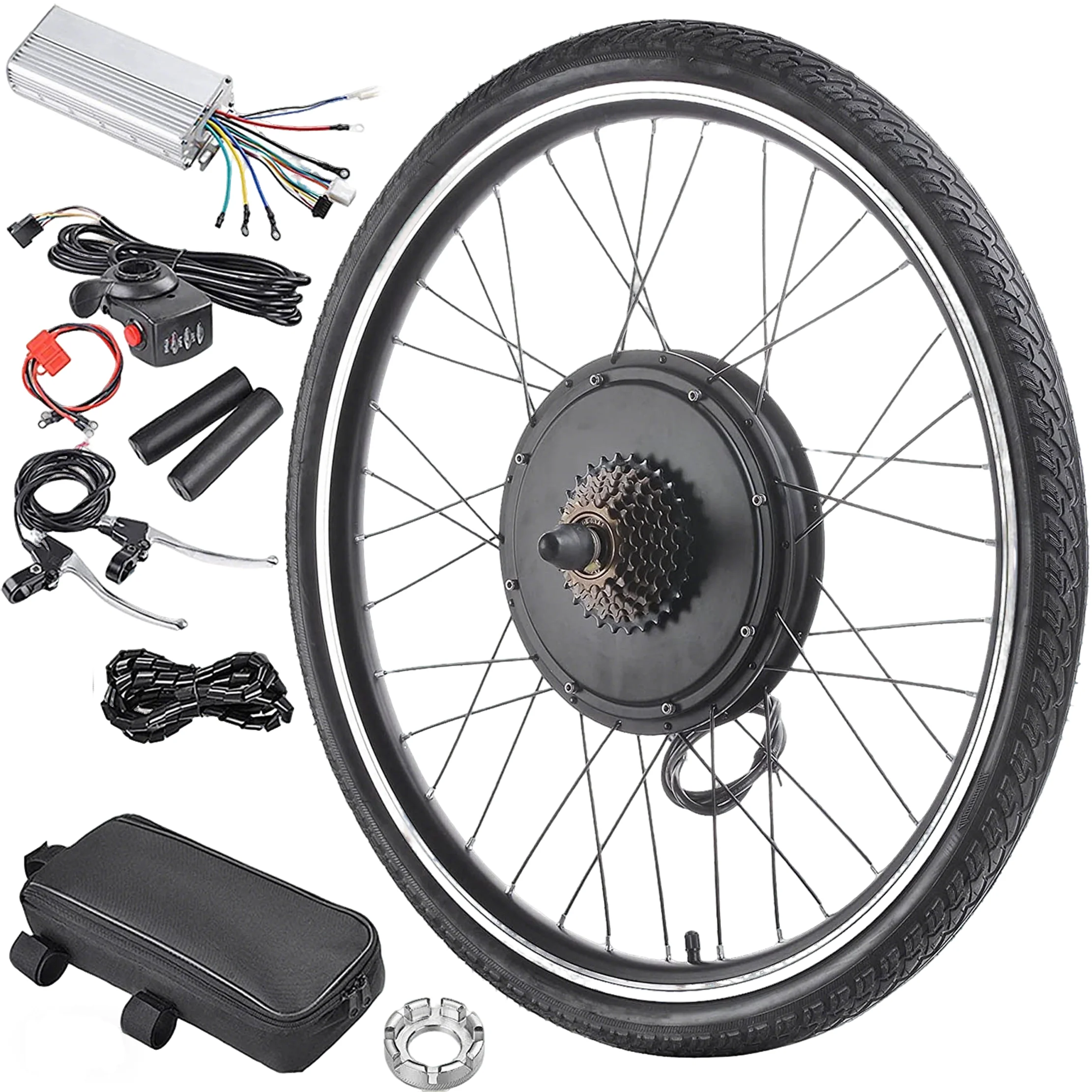 1500w 2000w 3000w Electric Motor for Bicycle 72v 60v 52v 48v Ebike Conversion Kit with Electric Bike 20ah 25ah 30ah Battery