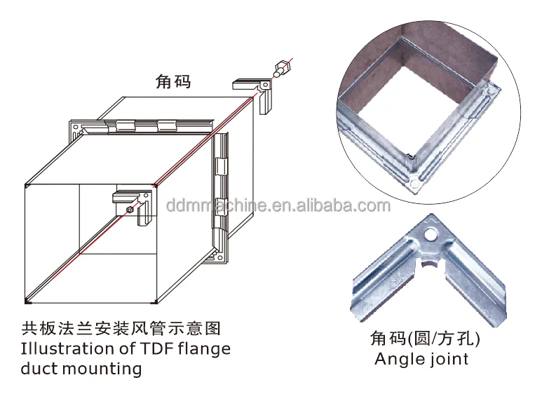 Ddm Factory Oem Tdc Flange Roll Forming Duct Production Machine With ...