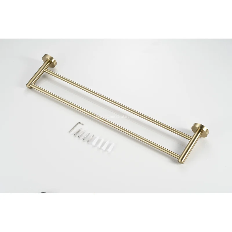 product high quality gold reinforced towel rack wall mounted bathroom accessories set towel rack cover-13