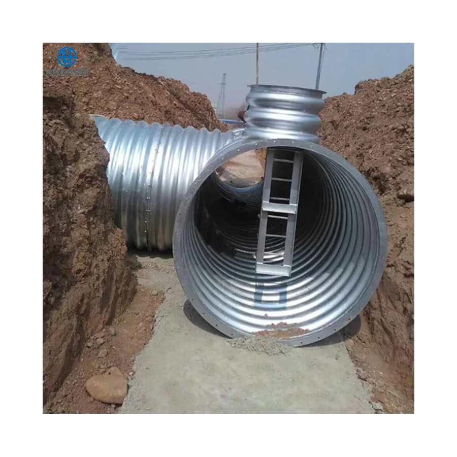 Factory Price Culvert Pipe Metal Bellows for Sewage Tunnel Armco Culvert 6 Inch Corrugated Drainage Pipe