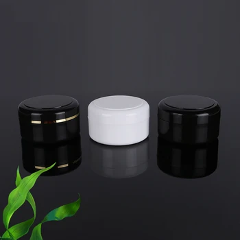 Customized PP Cosmetic Packaging black white  Empty Container Cream Jar