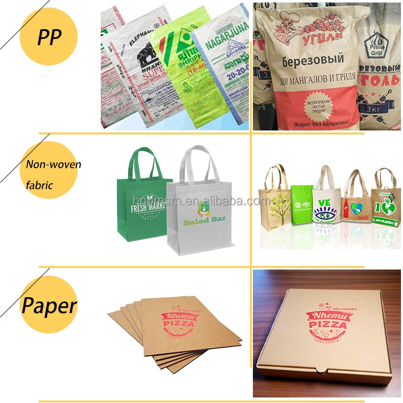 Wholesale Three Color Non Woven Bag Printing Machine Cheap Nylon Flexo Paper Bag Woven Bags