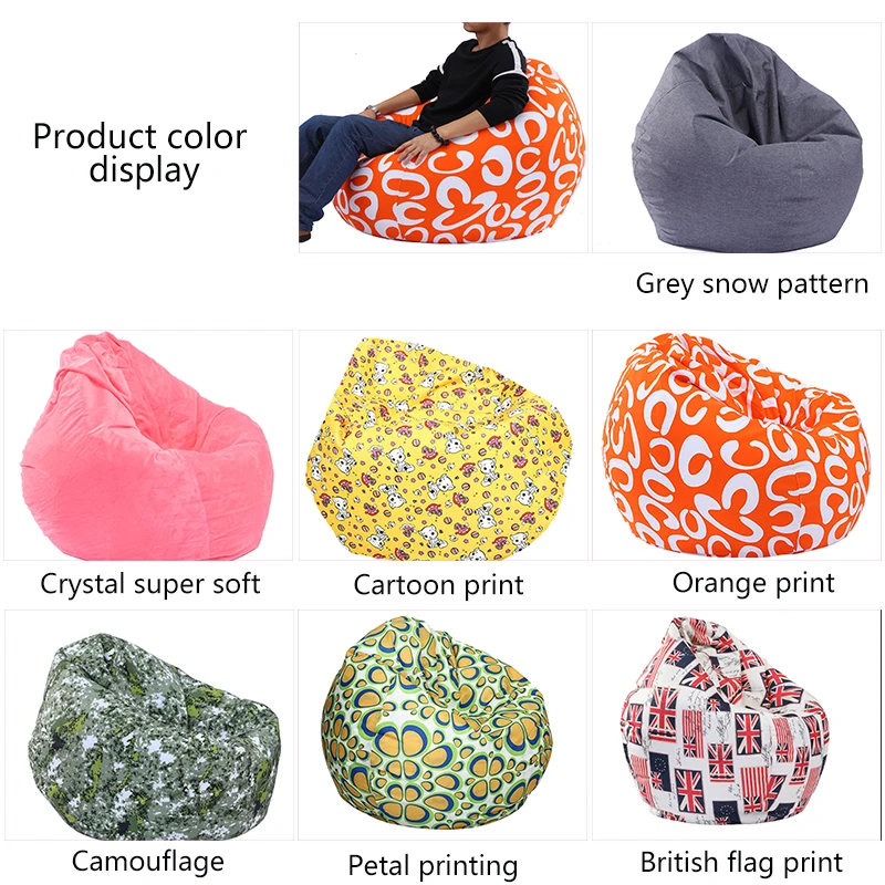 IStapromo Gifts Good Quality Modern Custom Print Bean Bag Chair Lazy Outside Beanbag Chair