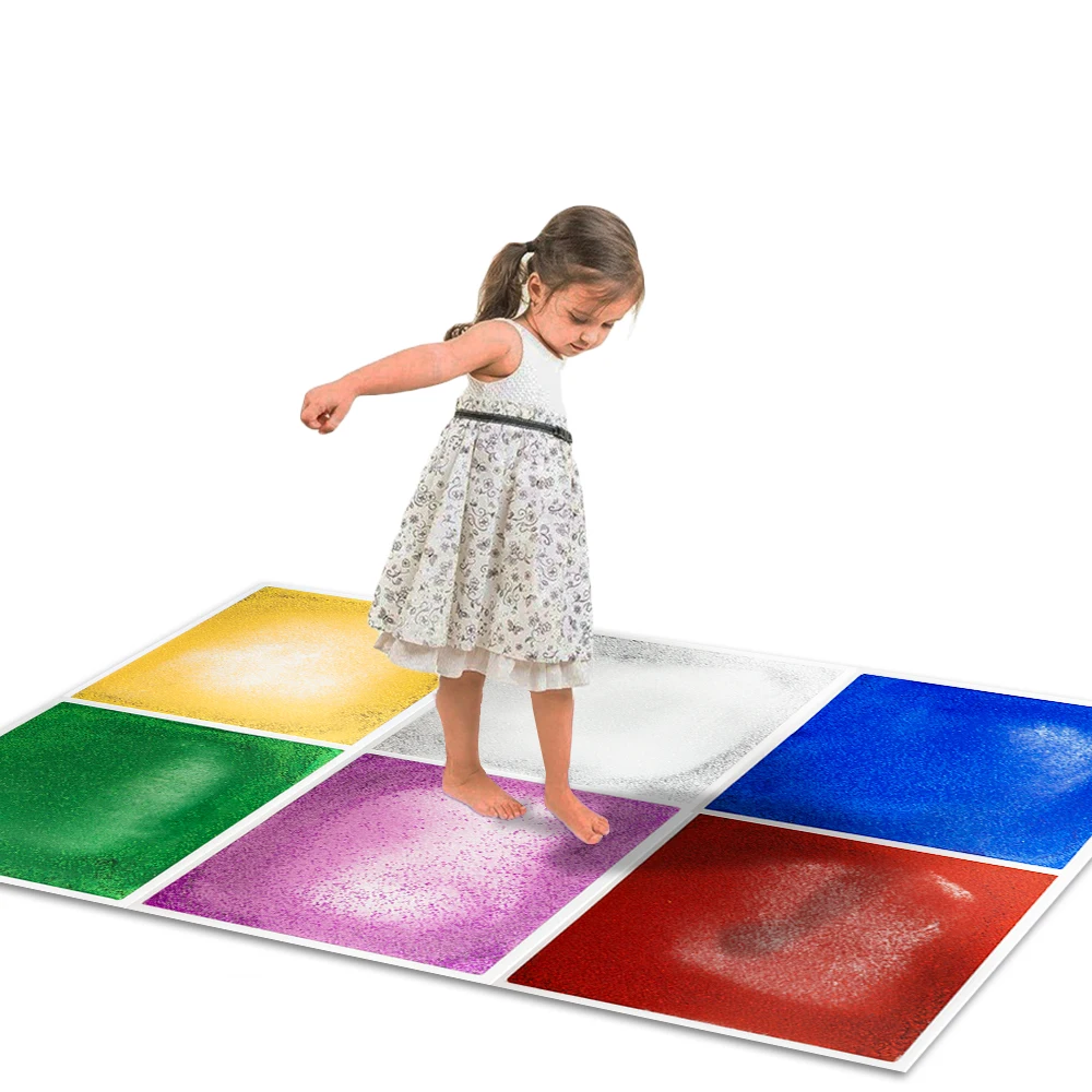 11.8 Inch Extruded Sensory Interaction Early Education Toy QuickSand Gilded sensory liquid floor tiles Children's Squeeze Toy