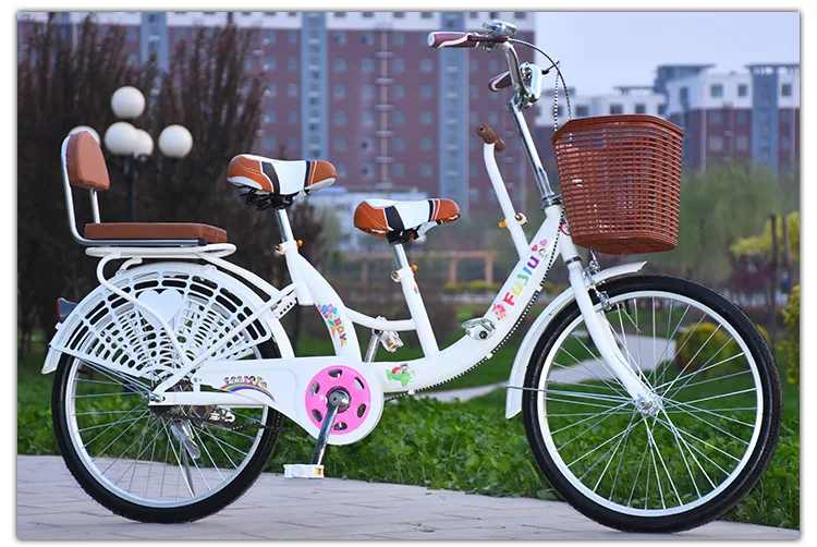 赤いタンデム自転車 2人乗り 荷台付き タンデム自転車でカイルア散策を | アロハストリート-ハワイ