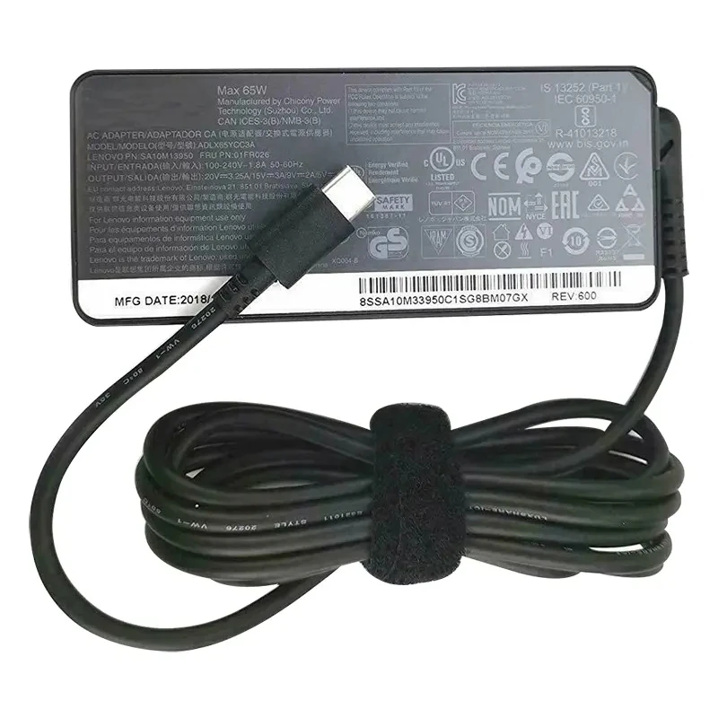 Factory Price Newest Type C 45w 65w Usb C Ac Laptop Universal Power Adapter Charger for Dell Lenovo