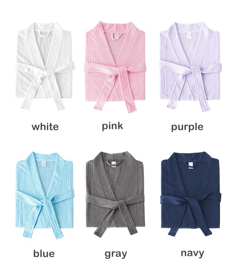 Custom 100 Polyester Luxury Thin Soft House Bath Robe Unisex Knit Bathrobes For Women Quick Dry