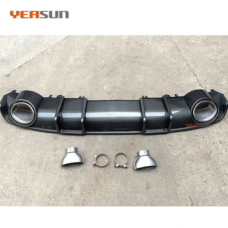 High Quality B9 RS4 Rear Diffuser ABT Style for Audi A4 Sline Body Kit 2016 2017 2018 2019
