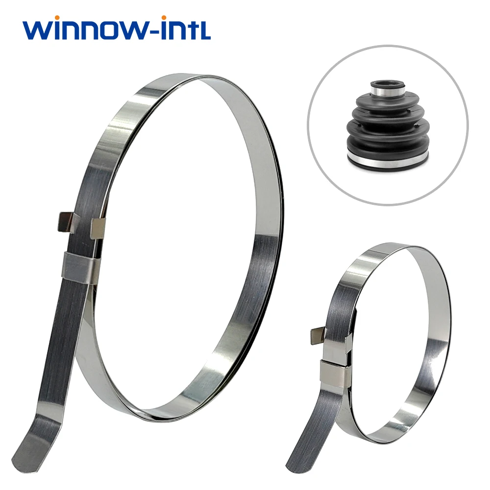 Axle CV Joint Boot Clips Kit Stainless Steel Cable Tie Drive Shaft Retain Clip Auto Crimp Banding Boot Clamp